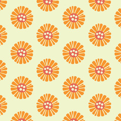 Trendy seamless botany flowers pattern.