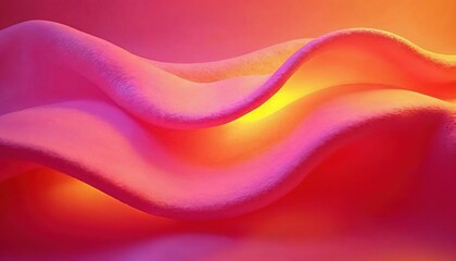 Abstract Wave of Vibrant Pink and Orange
