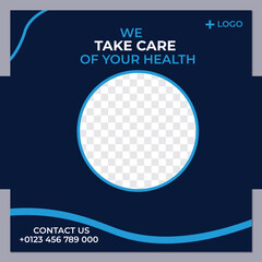Social media poster design for modern healthcare on post templates, Social Media Post Design Templates, banner medical, marketing post.