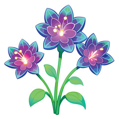 fantasy-glowing-flowers-with-neon-colors---clipart.eps