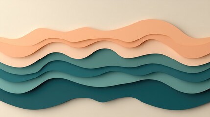 Abstract wave patterns in soothing pastel colors