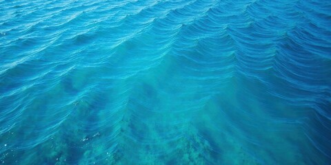 Fototapeta premium Ocean Waves A Serene Underwater Seascape of Rolling Blue Water