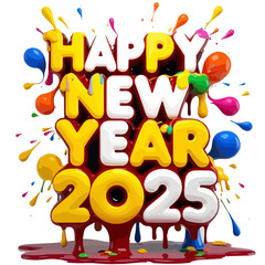 Naklejka premium new year 2025