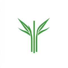 Obraz premium Abstract Green Plant Logo Design With Leaves
