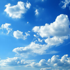 Sky Blue Stunning Fluffy Clouds Perfect Day