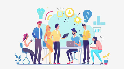 Diverse Team Starting Business Project Together