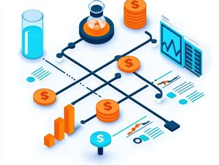 Infographic illustrating the operational flow of a feeder fund, with charts depicting investment distribution and allocation