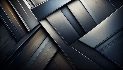 abstract background with overlapping metal panels forming a textured surface
