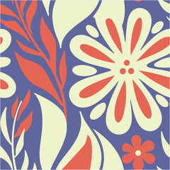 Cute floral seamless pattern, Abstract botanical flower vector illustration, Pattern for design and fashion prints