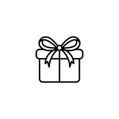 Gift flat vector icon. Present flat vector icon