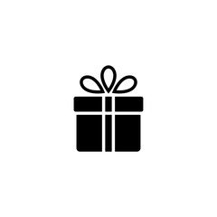 Gift flat vector icon. Present flat vector icon