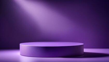 empty purple pedestal background for product display fashion or branding with minimalist design