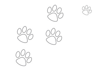 A black silhouette of an animal paw.