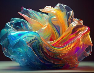 Obraz premium abstract sculpture created from plastic wrap