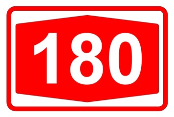 Illustration eines Autobahnschildes der Autobahn 180 in der Schweiz	