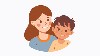 Tender Moment Between Mother and Child on White Background