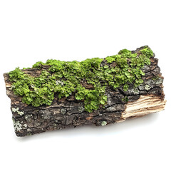 Lush Green Moss Grows on a Weathered Piece of Wood in a Tranquil Forest Setting Evoking a Sense of Peace and Connection with Nature and Growth