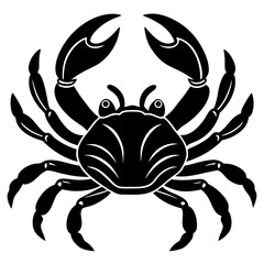 Fototapeta premium Cute Silhouette of a Crab line art vector cartoon illustration