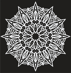 black and white mandala dersign