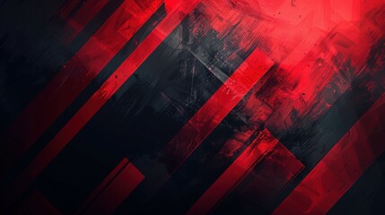 Naklejka premium Abstract image with diagonal streaks of red, black, and white colors, creating a dynamic and vibrant effect for backgrounds and decor