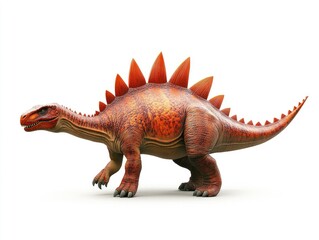 Obraz premium A realistic depiction of a dinosaur with spines and a robust body.