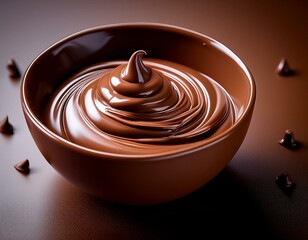 smooth creamy chocolate colored substance rests on a matching surface creating a seamless blend of color and texture that invites creativity