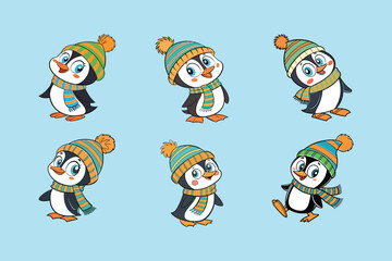 Penguin vector art illustration