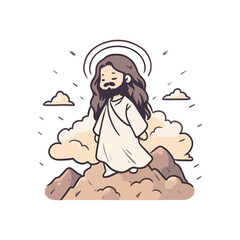 Elegant Illustration Of A Cartoon of Jesus Christ