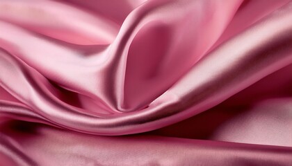 Fototapeta premium lovely elegant wavy pink satin silk luxury material material texture with monochrome heritage design reproduction area