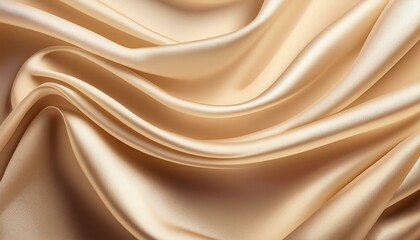 Obraz premium cream silk fabric with elegant waves and soft folds background