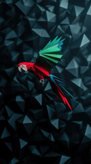 Geometric Origami Bird in Depth Effect Wallpaper