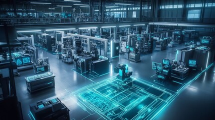 Fototapeta premium Experience automation in production lines for enhanced efficiency.