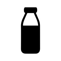 Milk bottle silhouette icon vector illustration design on white background.