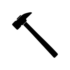 Old claw hammer silhouette vector illustration design on white background.