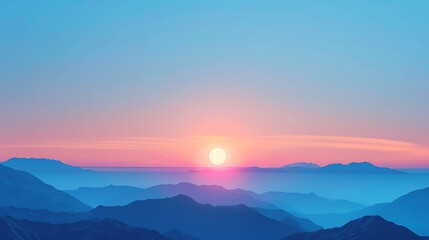 sunrise over mountains