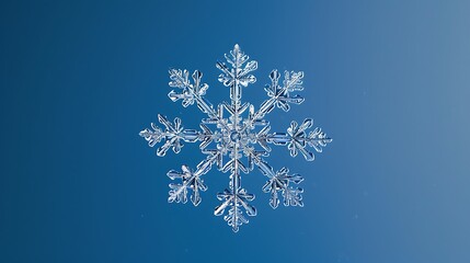 christmas snowflake on blue