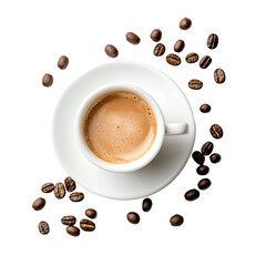 Fototapeta premium cup of coffee with beans