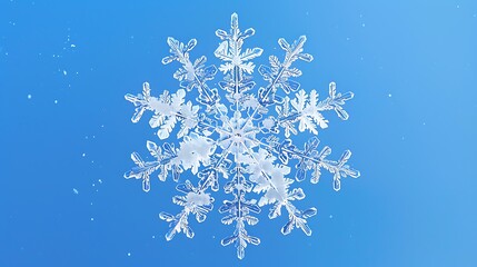 snowflake on blue