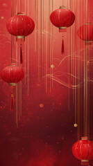 Festive Lanterns for New Year Celebration Background