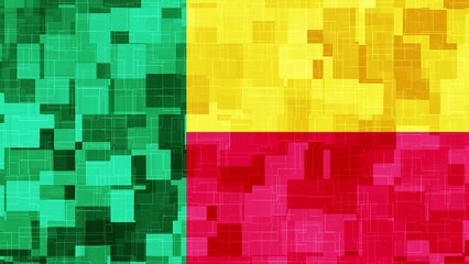 Benin flag wallpaper technology background