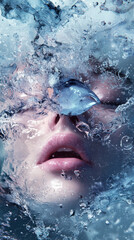 Captivating Underwater Portrait with Creative Elements