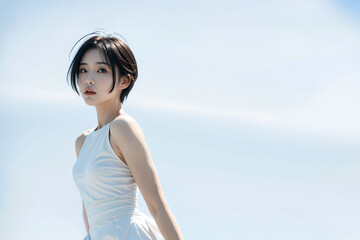 爽やかで透明感のある女性 Generated Image