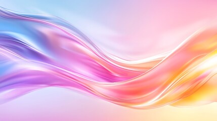 Obraz premium Abstract pastel color waves flowing smoothly.