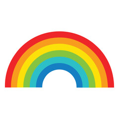 Fototapeta premium Vector illustration of a rainbow on a white background