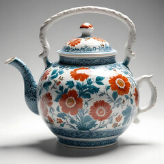 Antique Floral Teapot 