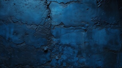 Abstract Blue Background with Dark Blue Grunge Texture: Deep, Moody Tones Creating a Bold and Gritty Artistic Statement with a Modern, Urban Feel