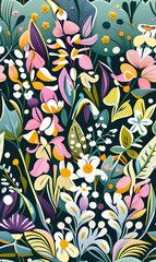 シームレスパターン, テクスチャ, グラフィックデザイン, 抽象アート, 幾何学模様, 装飾パターン, 連続背景, デジタルプリント, 装飾, モダンイラスト, ミニマリズム, 精巧なディテール, 対称性, 繰り返し, ベクターパターン, 有機的な形, テキスタイルデザイン, 現代アート, 自然なテクスチャ, 視覚美学, 工業的グラフィック, 花柄, 流れるライン, アールデコパターン, 色のコン