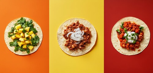 Tacos al Pastor, featuring marinated pork in corn tortillas topped with pineapple, onions, and cilantro