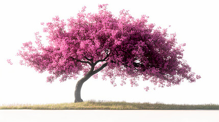 Obraz premium Sakura tree png ,pink cherry blossom tree isolated on transparent background ,generative ai. Blossom. Illustration