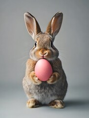 Obraz premium rabbit with easter egg
